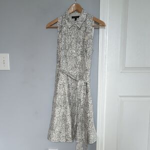 Banana Republic Black and White Sleeveless Midi Dress